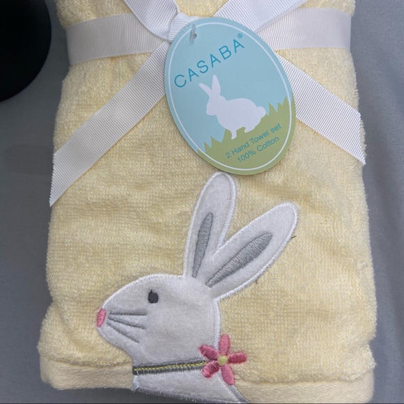 Casaba Bath Casaba Bunny Hand Towels Poshmark